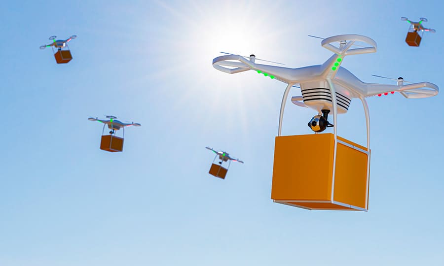 Parcel delivery hot sale drones